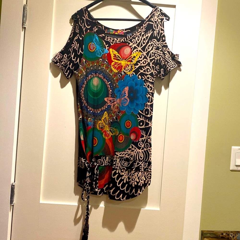 Desigual tunic or very short dress. Lol. Size large